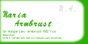 maria armbrust business card